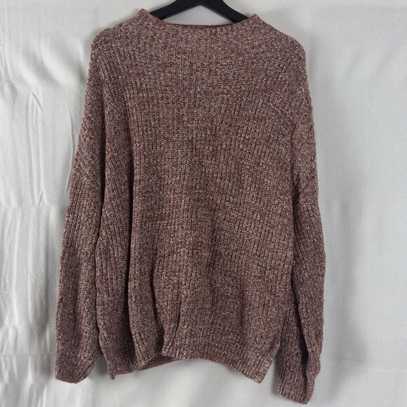 Cupcake and Cashmere Sweaters - Cupcakes and Cashmere Size L Mock Neck Ribbed Sweater Cinnamon Long Sleeve